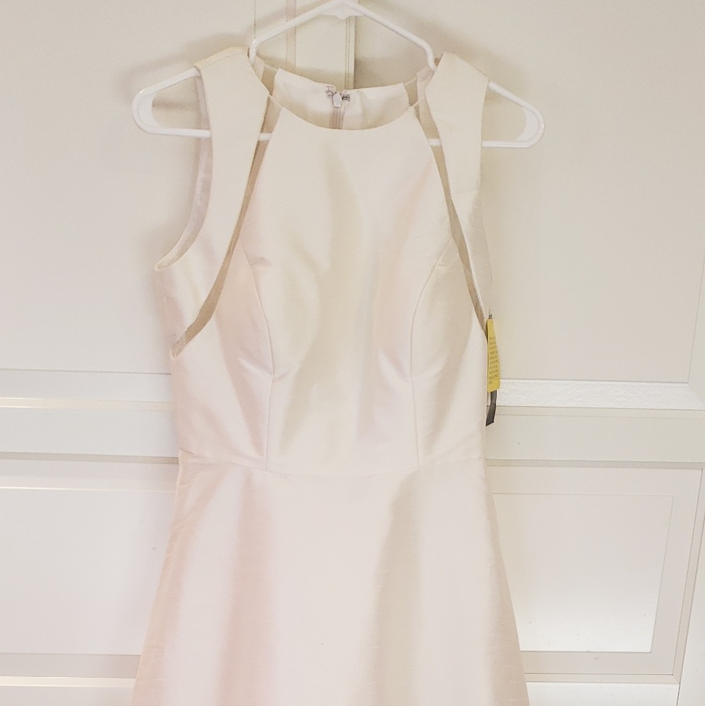 ๐ Alfred Sung Dupioni sleeveless dress Sz 8 - Picture 3 of 6